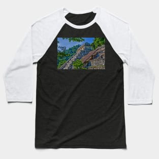 Temple of Inscriptions. Palenque Baseball T-Shirt